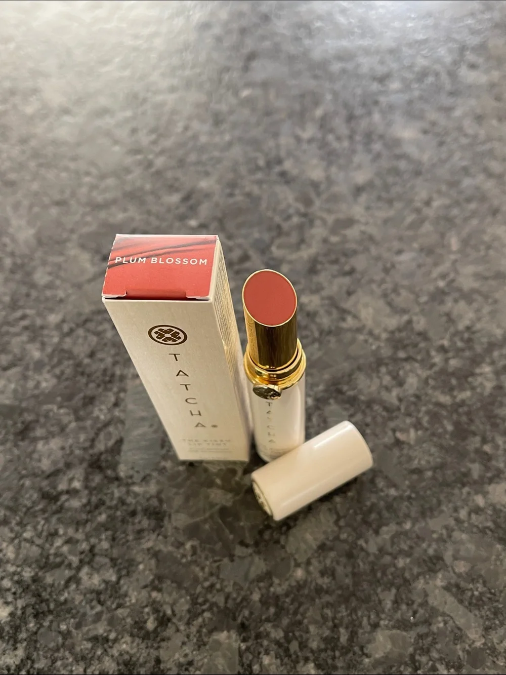 Tatcha The Kissu Lip Tint in Plum Blossom with SPF 25 sheer buildable gorgeous